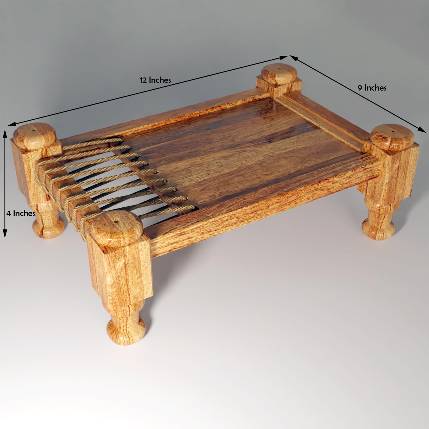 Handicraft Wooden khaat Charpai Tray for Kitchen and Dining