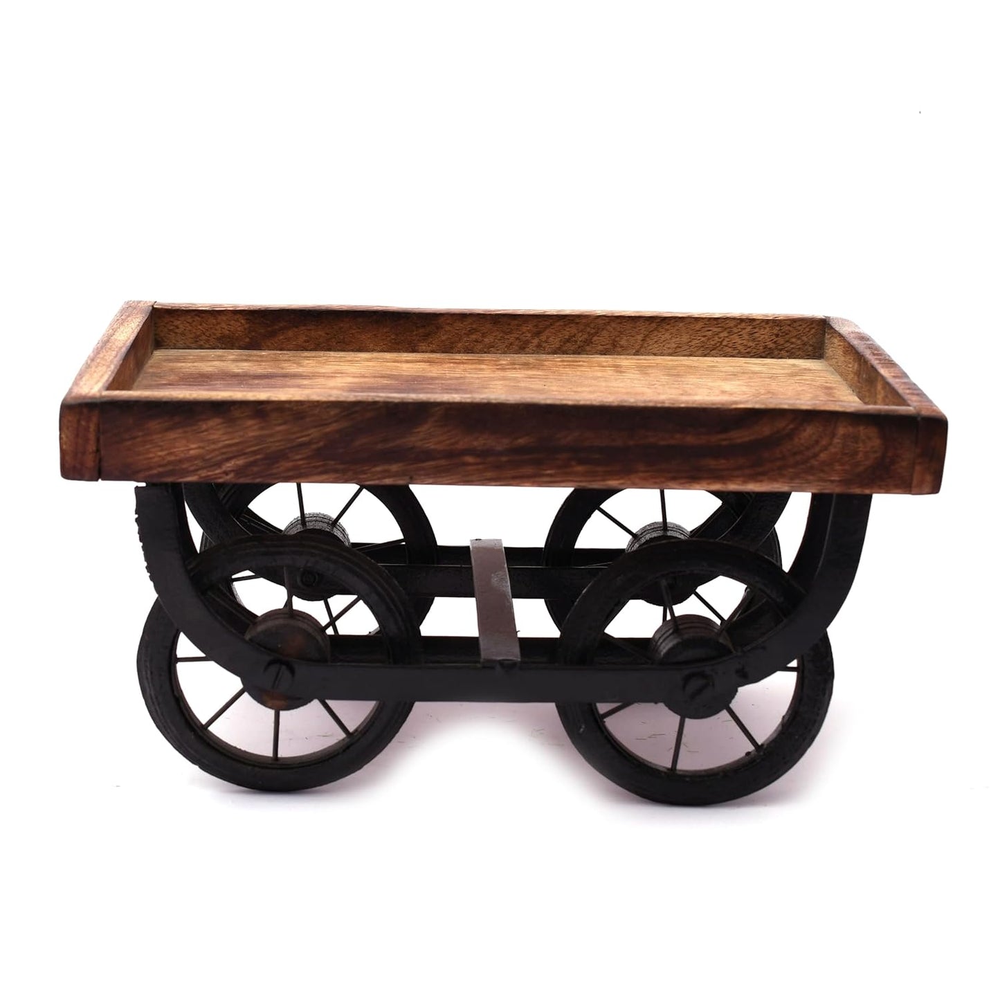 Handcrafted wooden serving tray in thela style for Kitchen and Dining