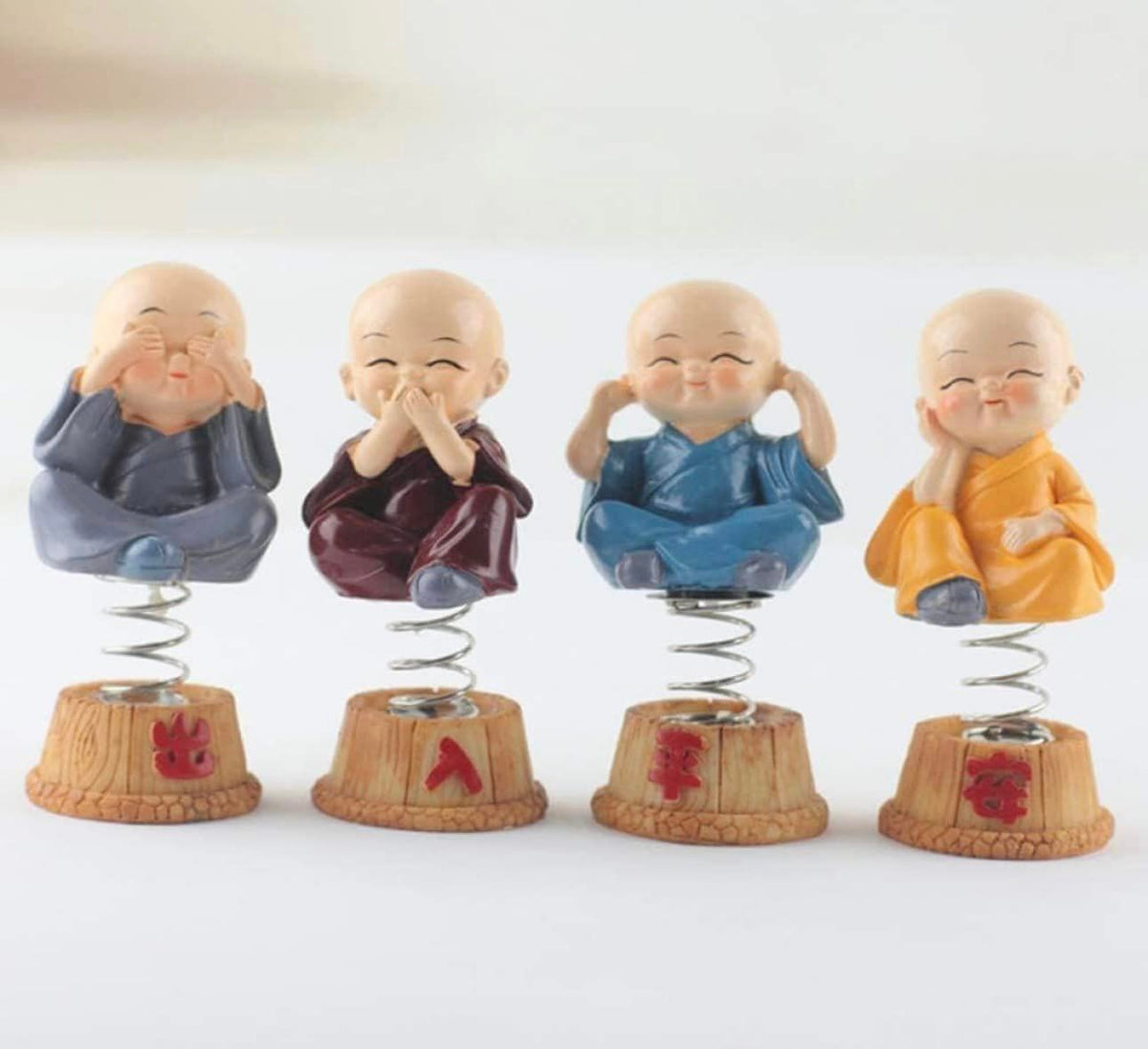 Mini Buddha Monk Figurines Set
Cute Buddha Car Dashboard Decor
Set of 4 Spiritual Showpieces
Peaceful Mindfulness Decoration
Buddha Gift for Home or Car
Uphar Handicrafts