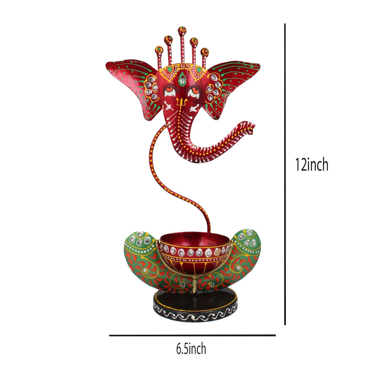 Ganesh Diya for Diwali Decoration
Hand Painted Metal Tealight Lamp
Lord Ganesh Ji Home Decor
Iron Decorative Oil Lamp
Traditional Indian Festival Handicraft
Uphar Handicrafts