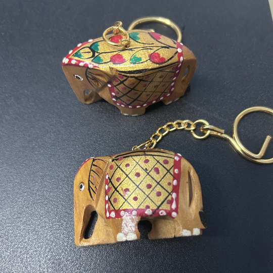 Multicolor Wooden Elephant Keychain
Hand-Painted Traditional Indian Elephant Design
Natural Wood Artisan Craft
Hand-Carved Cultural Keychain Accessory
Lightweight Bag Charm and Keepsake
Indian Ethnic Return Gift and Souvenir
Uphar Handicrafts