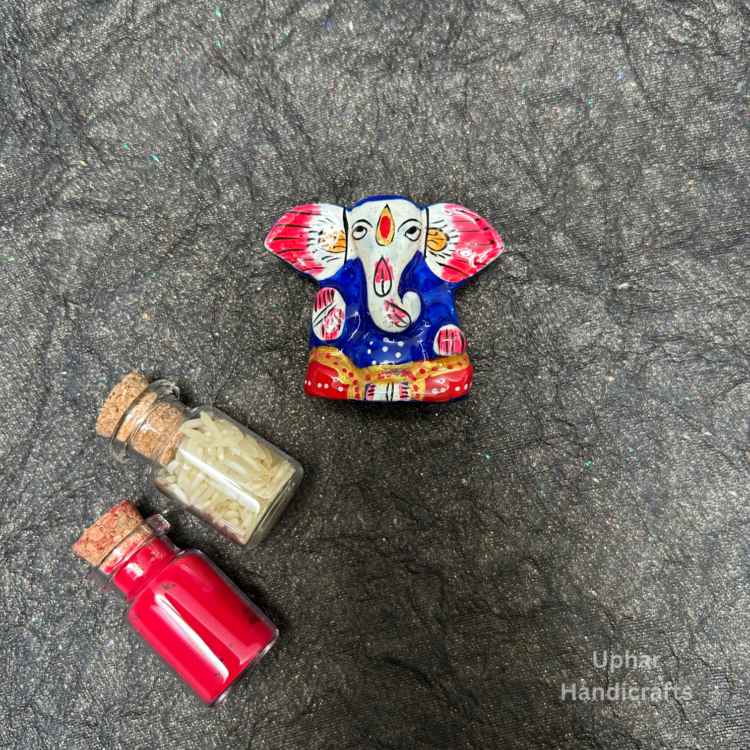 Hand Printed Ganesh ji Statue for car dashboard