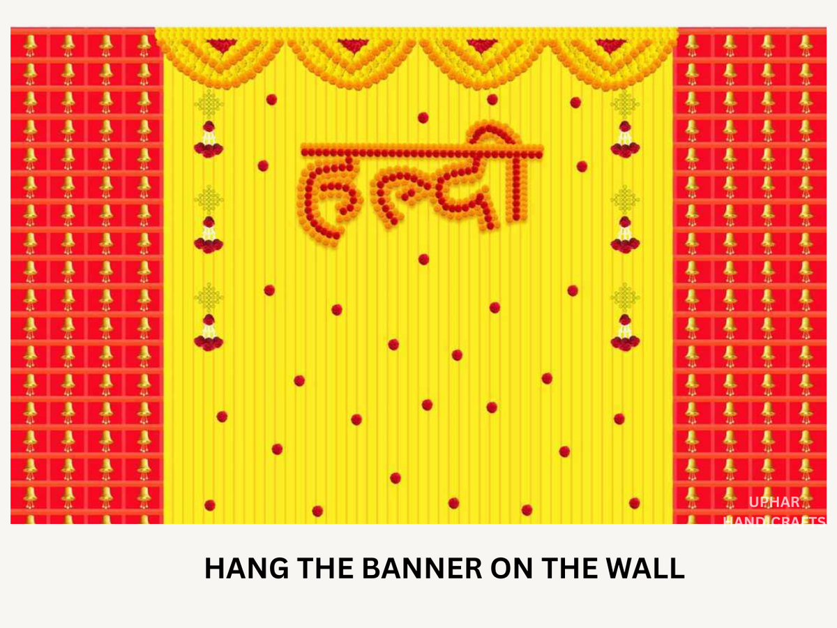 Yellow Red Haldi Ceremony Backdrop
Vibrant Indian Wedding Fabric Decor
Large 5x8 Feet Wall Background
Traditional Pre Wedding Celebration Decor
Haldi and Mehndi Photo Booth Backdrop
Reusable Fabric Pooja and Event Decoration
Uphar Handicrafts