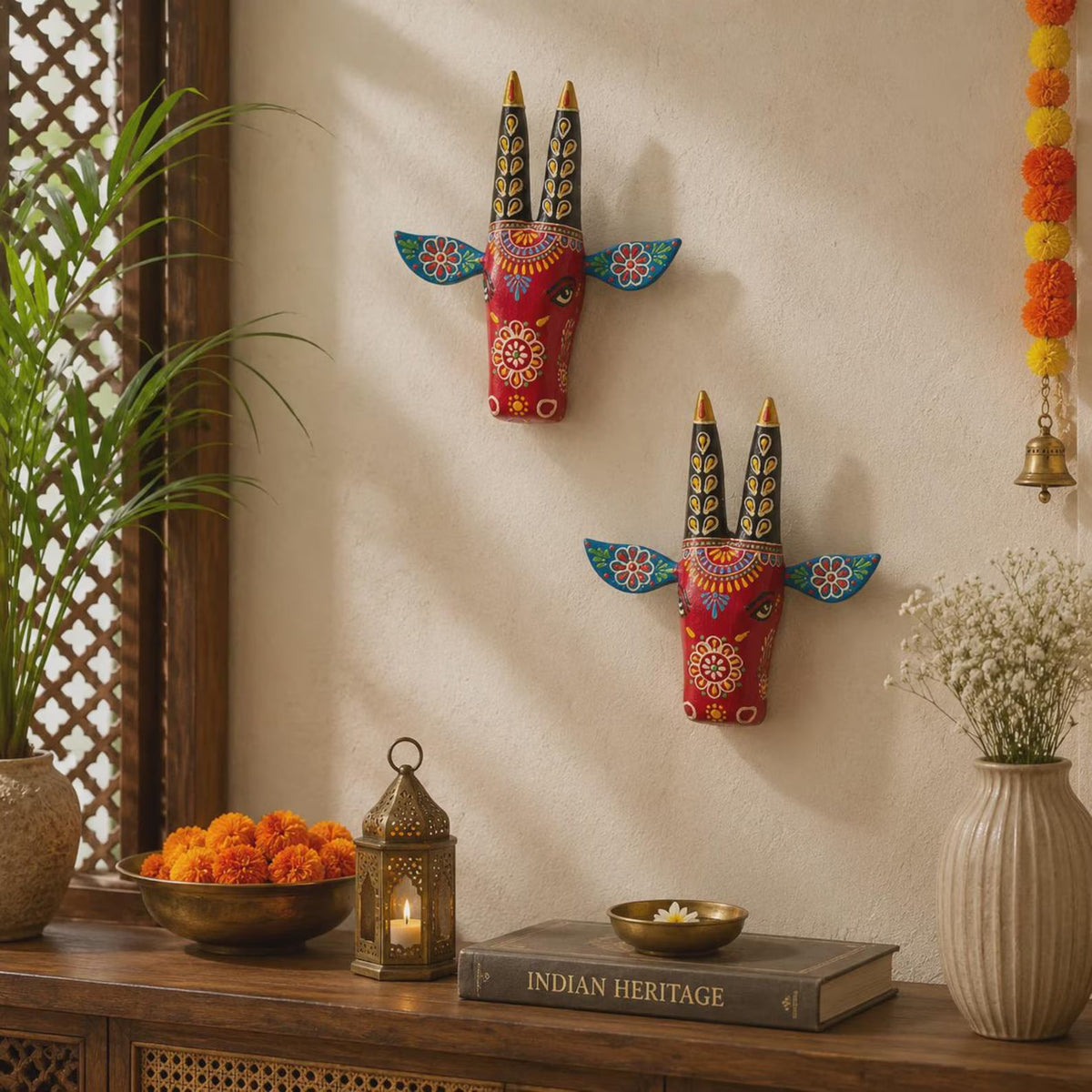 Kamdhenu Cow Head Wall Decor
Hand-Painted Wooden Cow Head
Traditional Indian Wall Art
Rajasthani Art Inspired Decor
Handmade Cow Wall Hanging
Indian Home Temple Decoration
Uphar Handicrafts