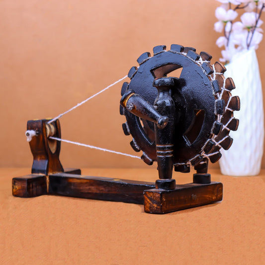 Wood Antique Gandhi Charkha Showpiece