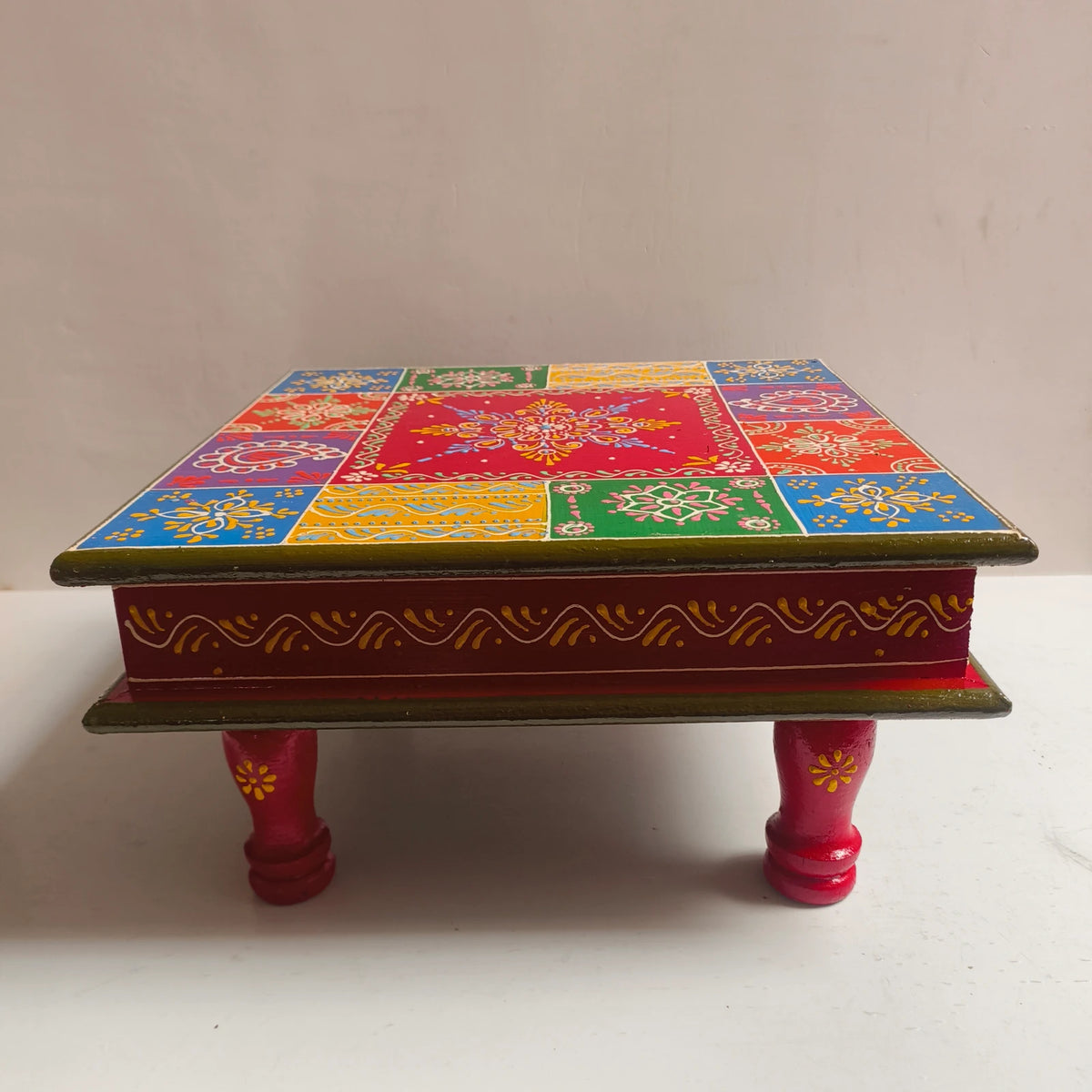 10 Inch Pooja Choki for Idols
God Statue Religious Stand
Traditional Indian Altar Platform
Home Mandir Pooja Decoration
Indian diwali Festival Religious Decor
Uphar Handicrafts