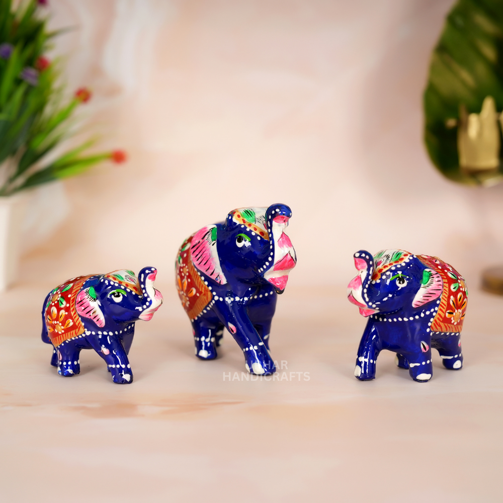 Handpainted Rajasthani elephant showpieces