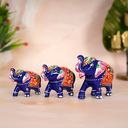 Handpainted Rajasthani elephant showpieces