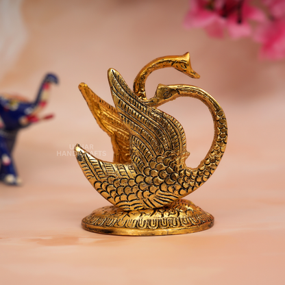 Golden Swan Tissue Paper Holder Decorative Metal Napkin Stand for Dining Table