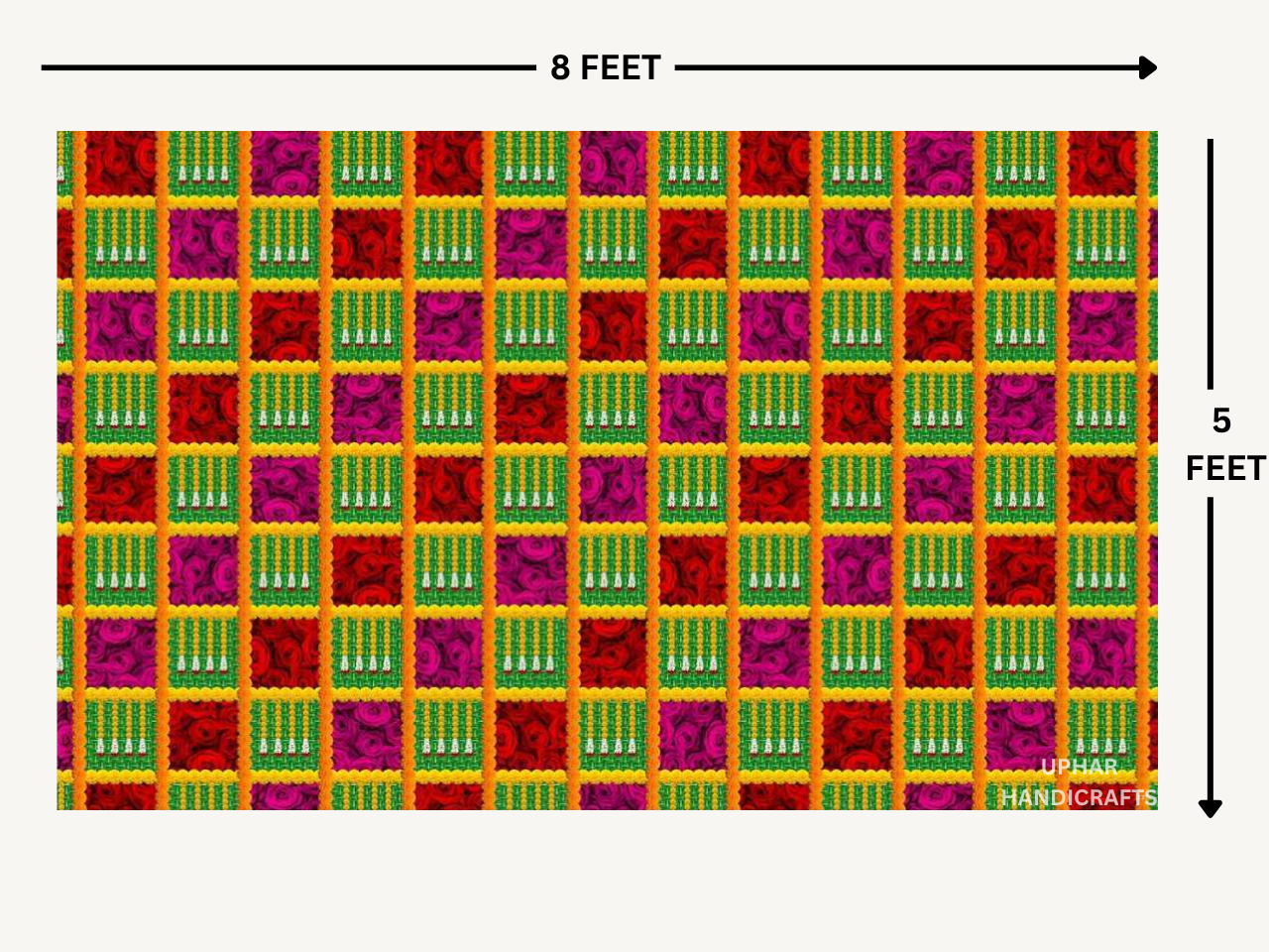 Ethnic Wall Hanging Backdrop for Pooja, Diwali, and Celebrations