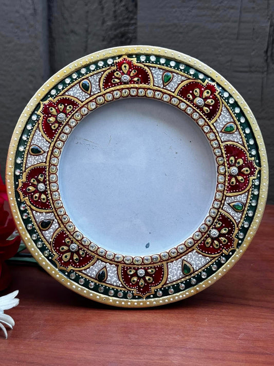 Marble Photo Frame with meenakari