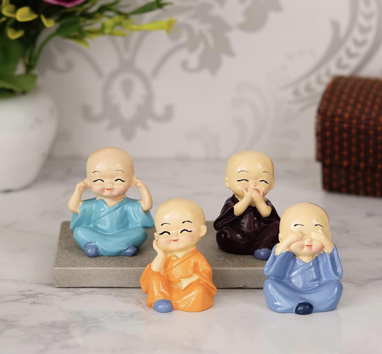 Cute small Buddha Statue set of 4