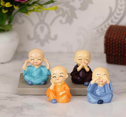 Cute small Buddha Statue set of 4