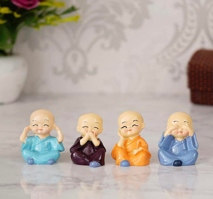 Cute small Buddha Statue set of 4