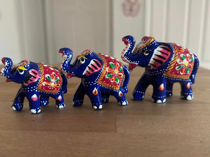 Hand printed Rajasthani elephant showpieces