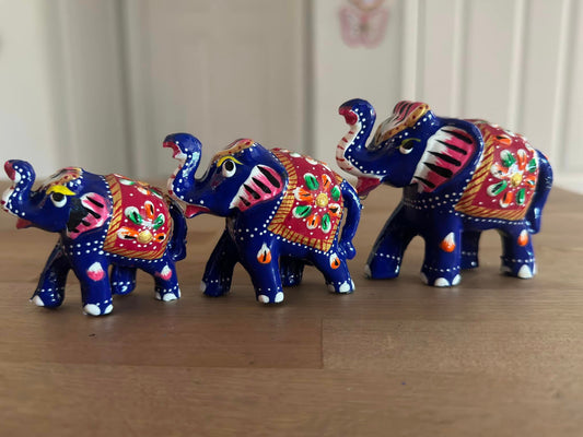 Hand printed Rajasthani elephant showpieces