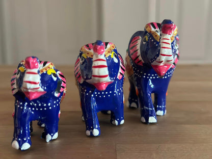 Hand printed Rajasthani elephant showpieces