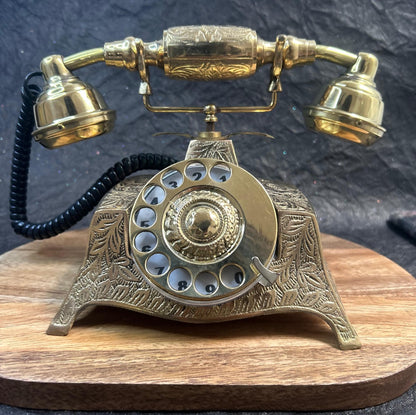 Antique Brass Vintage Telephone Decorative Showpiece