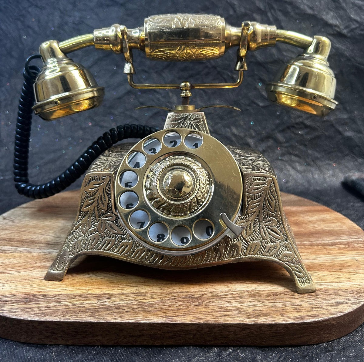 Antique Brass Vintage Telephone Decorative Showpiece