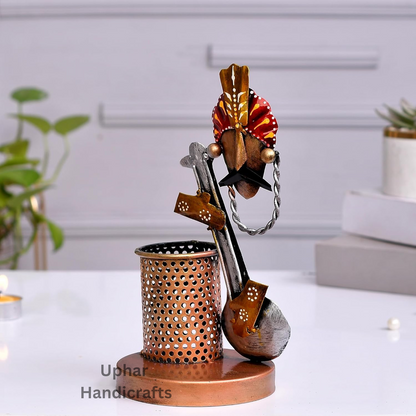 Metal Guitar Pen Stand – Artistic Desk Organizer (8 x 4.5 Inches)