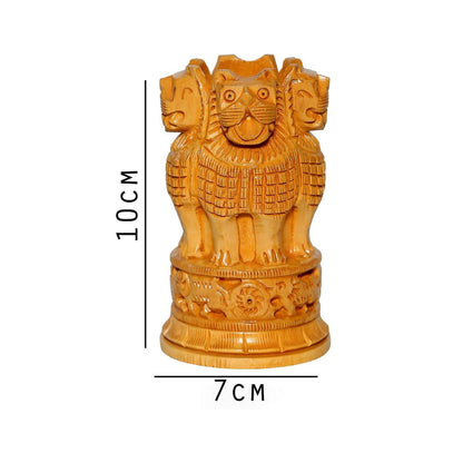 Ashok Stambh Wooden Pen Stand