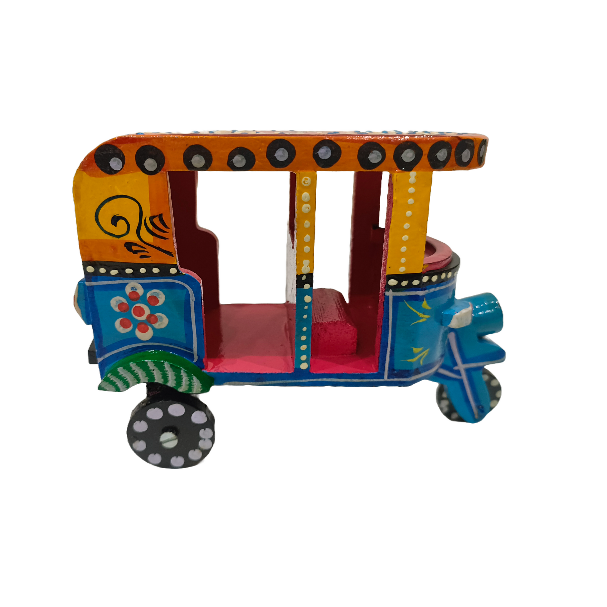 Colourful Wooden Rickshaw
Indian Traditional Art
Handmade Indian Craft
Wooden Tuk Tuk Rickshaw