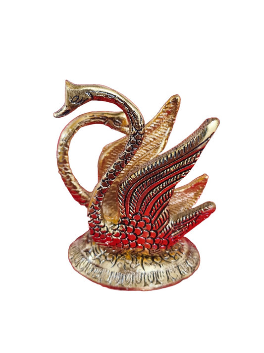 Golden Swan Tissue Paper Holder Decorative Metal Napkin Stand for Dining Table