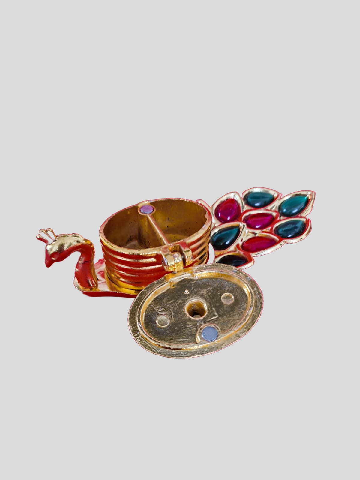 Peacock Design Kumkum Box