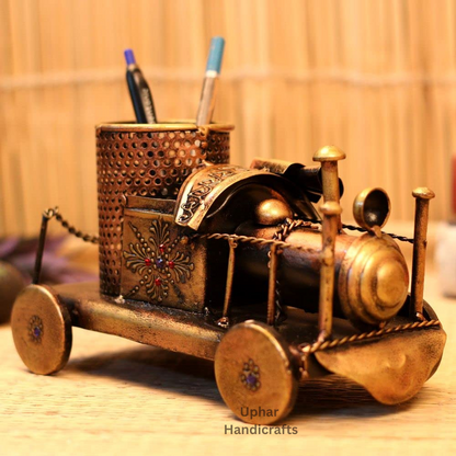 Antique Engine Metal Pen Holder
Golden Vintage Engine Design
High-Quality Durable Metal Construction
Multi-Use Desk Organizer and Pen Stand
Office Workspace and Shelf Decoration
Gift for Professionals Teachers and Collectors
Uphar Handicrafts