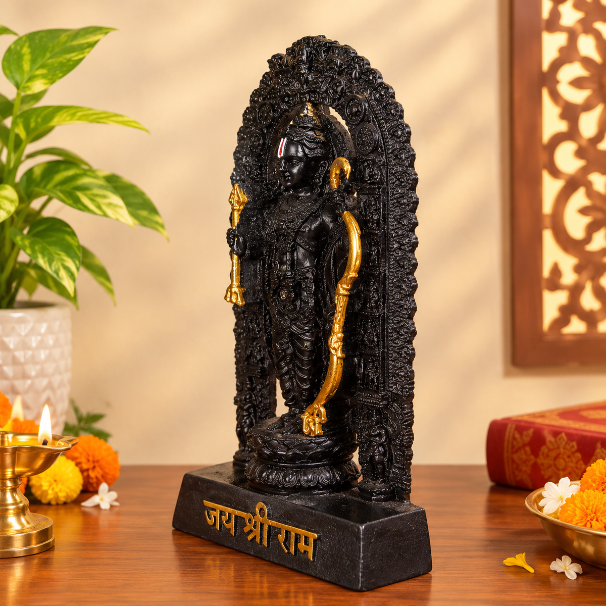 Black Ram Lalla religious statue
Traditional Indian polyresin idol
Handcrafted devotional home decor
Ram Lalla for pooja spaces
Indian religious gifting
Uphar Handicrafts