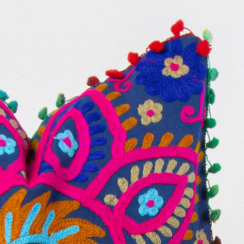 Bohemian Multicolor Pillow Cover
Vibrant Hand Embroidery Artwork
Premium Cotton 16x16 Inch Cushion Cover
Global Indian Style Home Decoration
Sofa Bed and Living Room Accent
Eclectic Boho Interior Decor
Uphar Handicrafts
