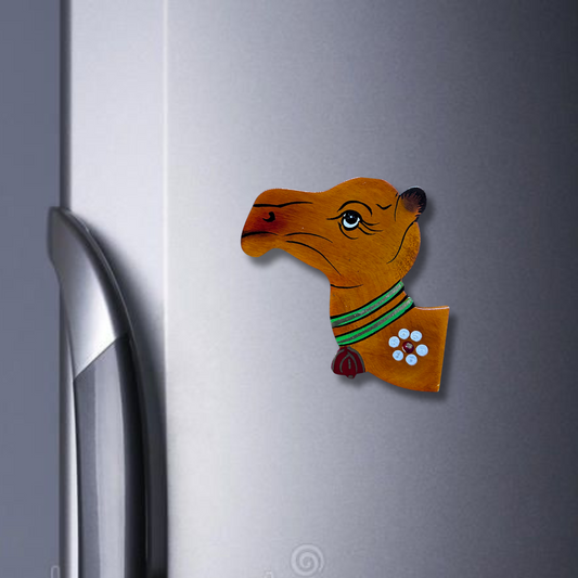 Brown Camel Wooden Fridge Magnet
Hand-Painted Traditional Rajasthani Camel Design
Natural Wood Indian Folk Art Decor
3.5x3.5 Inch Compact Magnetic Gift
Wedding Birthday and Housewarming Favor
Rustic Boho Kitchen and Office Decor
Uphar Handicrafts