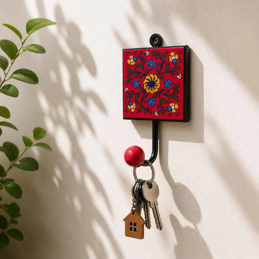 colourful wall hook
Handmade Tile
Blue Pottery Tiles
Key Holder
Home Decor
Uphar Handicrafts