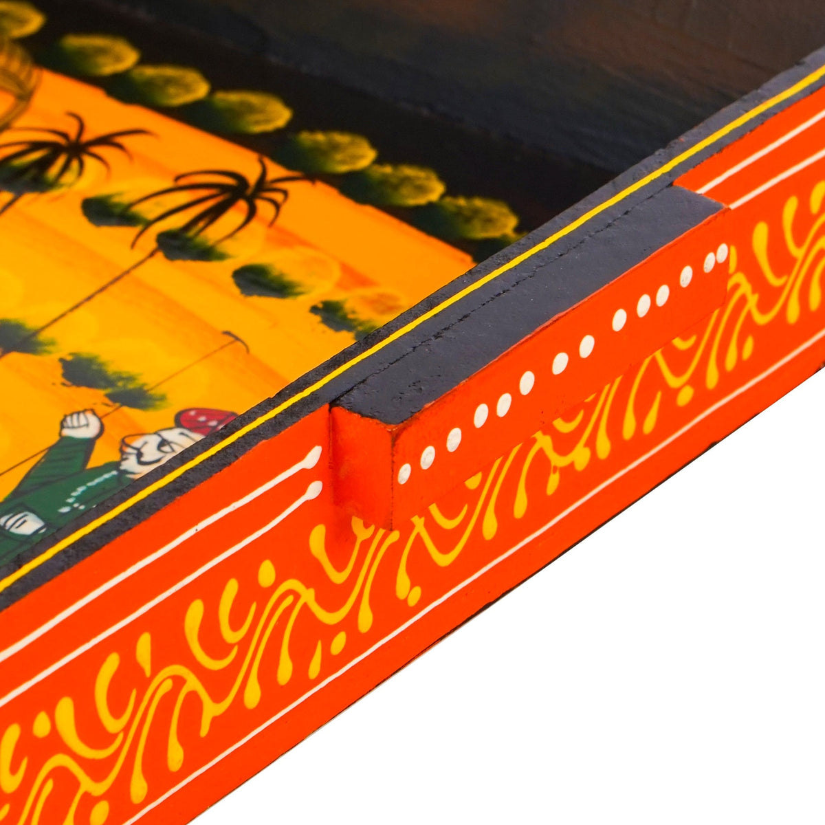 Colorful Rajasthani Wooden Tray Set
Hand Painted Serving Trays
Elephant with Rider Artwork
Set of 3 Tray Sizes
Indian Traditional Home Decor
Uphar Handicrafts