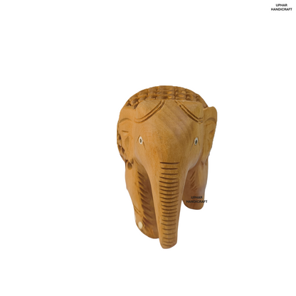Indian Handcrafted Wooden Elephant Figurine
Baby Elephant Inside Jali Carving
Intricate Traditional Wood Craft
Solid Natural Wooden Decor
Symbolic Family and Good Luck Accent
Handmade Home and Meditation Decor
Uphar Handicrafts