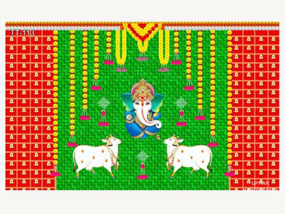 Ganesh Ji Pichwai Cotton Tapestry
Traditional Indian Pichwai Artwork
Red and Green Ganesh Ji Design
5x8 Feet Large Cotton Wall Hanging
Pooja Room and Mandir Backdrop
Diwali Ganesh Chaturthi and Wedding Decor
Uphar Handicrafts