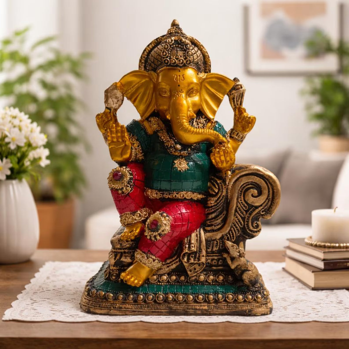 Colorful Ganesh Ji Idol
Ganesh Chaturthi Home Decor
Housewarming Gifting
Handcrafted Resin Ganesha Idol
Uphar Handicrafts