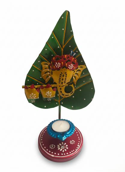 Green Red Ganesh Ji Diya Stand
Colorful Hand-Painted Ganesh Ji Decor
Indian Festive Tea Light Holder
Decorative Metal Diya Stand
Traditional Hindu Home Decor
Diwali and Navratri Decoration
Uphar Handicrafts