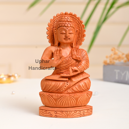 Hand-Carved Wooden Buddha Statue
Natural Wood Meditation Decor
Intricate Indian Artisan Craftsmanship
Warm Wooden Finish Spiritual Showpiece
Peaceful Meditation and Yoga Space Decor
Tabletop Shelf and Altar Accent
Uphar Handicrafts
