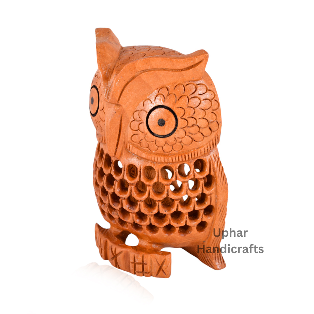Hand-Carved Wooden Owl Decor
Brown Owl Decorative Figurine
Traditional Wooden Artisan Craft
Intricate Carved Owl Design
Tabletop and Bookshelf Decoration
Nature Inspired Home Decor Accent
Uphar Handicrafts