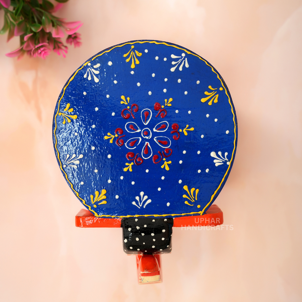 Hand-Painted Elephant Wooden Stool
Traditional Blue and Orange Elephant Motif
Handcrafted by Indian Artisans
Compact Wooden Decorative Stool
Spiritual Boho and Shelf Home Decor
Mini Plant Stand and Altar Accessory
Uphar Handicrafts