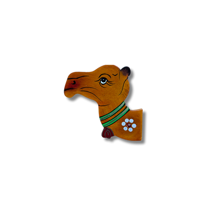 Hand-Painted Rajasthani Camel Magnet
Traditional Indian Camel Folk Art
Brown Wooden Magnetic Fridge Decor
3.5x3.5 Inch Lightweight Keepsake
Diwali Festival and Indian-Themed Gift
Boho Ethnic Kitchen and Workspace Accent
Uphar Handicrafts