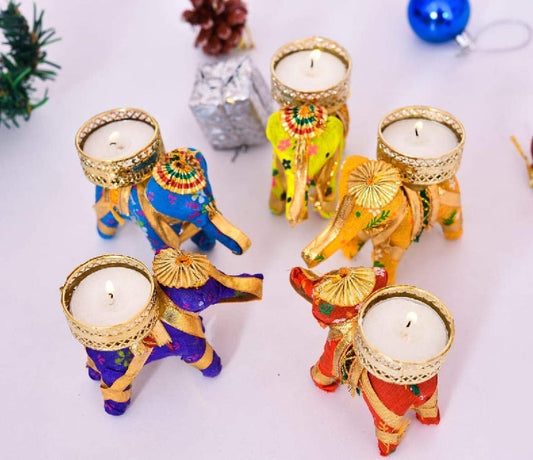 Handcrafted Elephant Tealight Candle Holder
Unique Elephant Home Decor
Decorative Holder for Tealight Candles
Warm Candlelight Tabletop Accent
Unusual Indian Home Decor Gift
Uphar Handicrafts