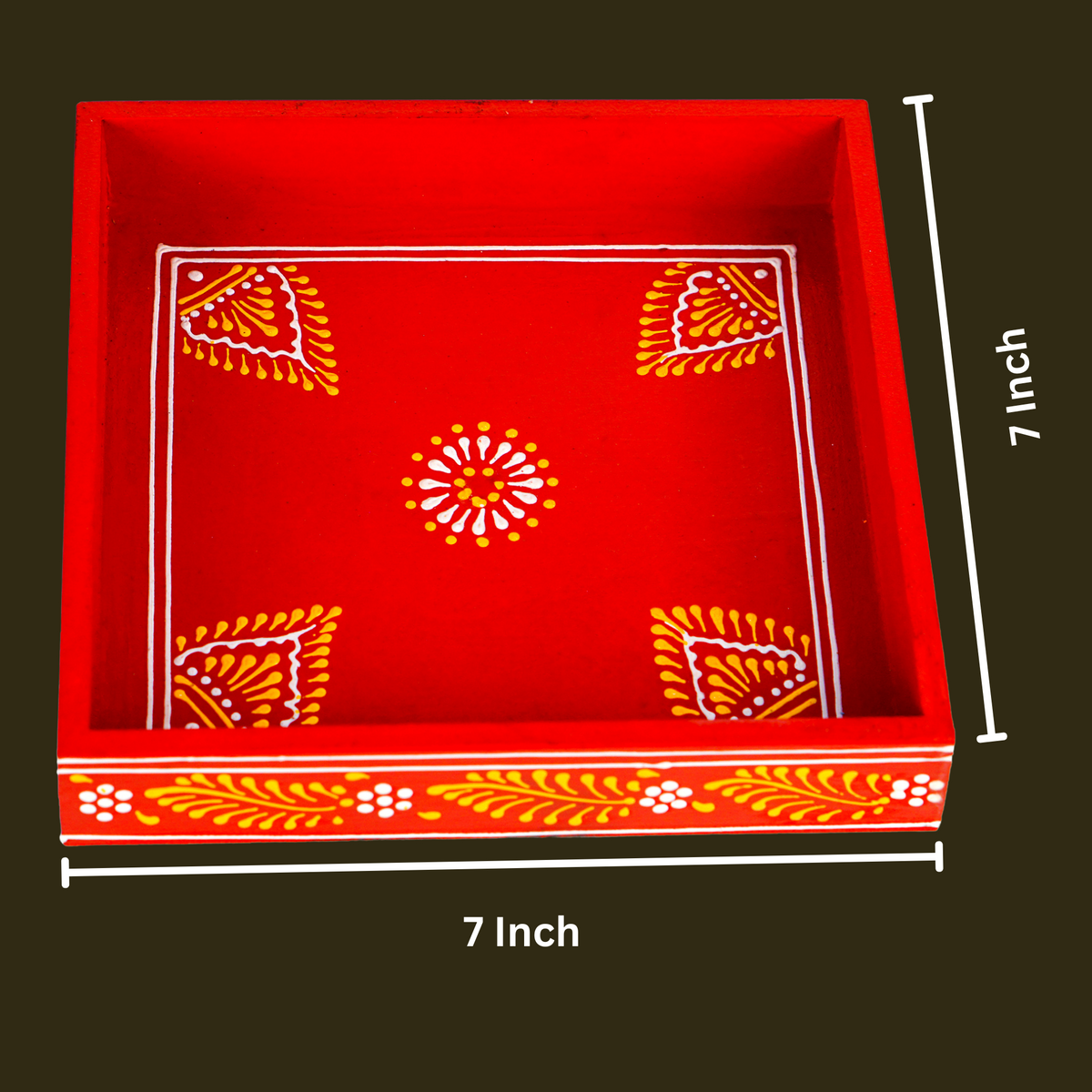 Handmade Multicolor Wooden Revolving Box
Vibrant Rajasthani Hand-Painted Artwork
360 Degree Rotating Serving Design
Compartments for Dry Fruits and Small Treats
Traditional Indian Artisan Home Decor
Festival Wedding and Special Occasion Gift
Uphar Handicrafts