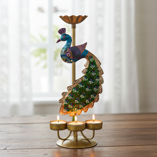 Handpainted Indian Home Decor
Peacock Home Decor
Beautiful Peacock Candle Holder
Boho Style Decor
Uphar Handicrafts