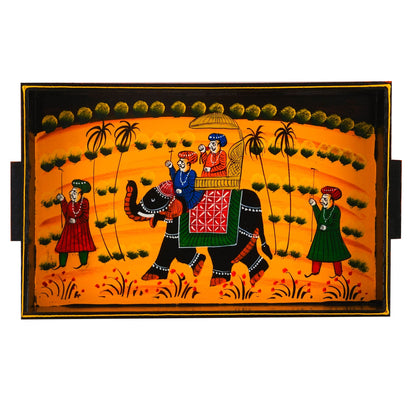 Hand Painted Wooden Serving Tray Set
Set of 3 Rajasthani Trays
Colorful Elephant Rider Design
Small Medium Large Tray Set
Traditional Indian Home Decor
Uphar Handicrafts