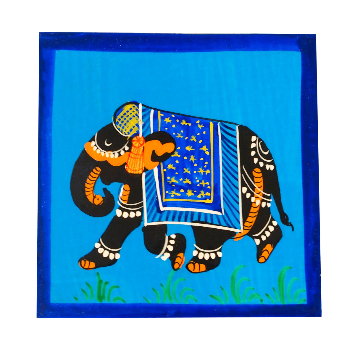 Indian Elephant Art Wooden Coaster
Traditional Hand-Painted Elephant Design
Blue Black Ethnic Wooden Decor
Handcrafted Indian Table Accessory
Protects Tables from Heat and Moisture
Tea Time and Dining Table Styling
Uphar Handicrafts