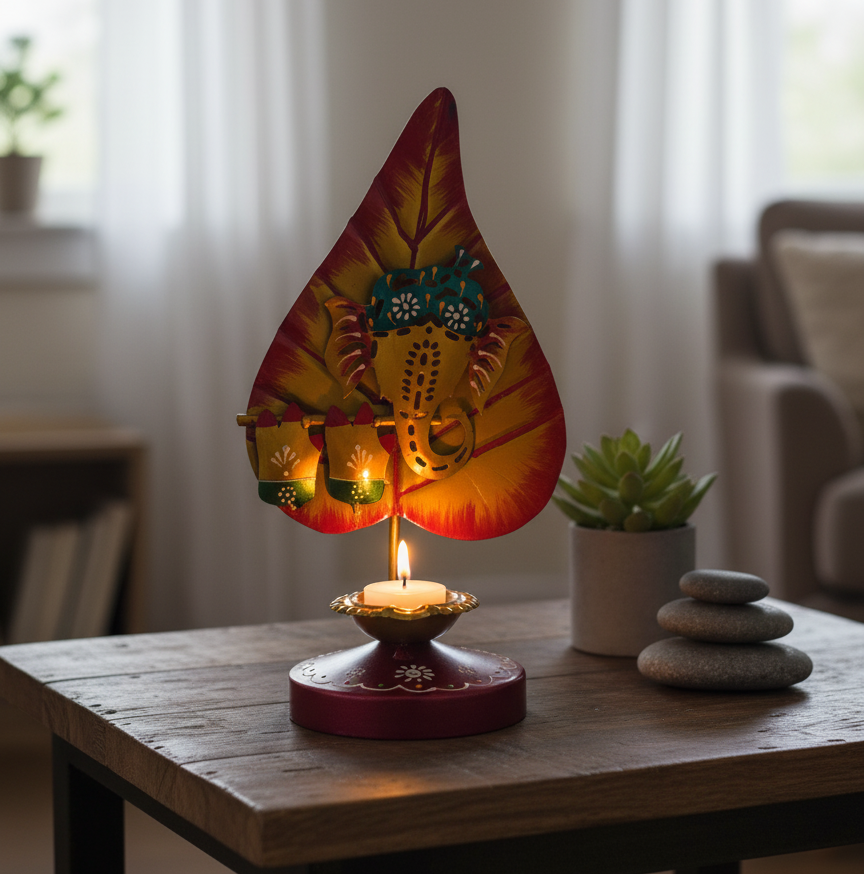 Indian Ganesh ji Diya Home Decor
Hand-Painted Hindu Religious Decor
Colorful Ganesh ji Tea Light Stand
Traditional Indian Pooja Decoration
Ganesh Chaturthi Gifting
Festive Diwali Table Accent
Golden Ganesh Ji Home Decor
Uphar Handicrafts