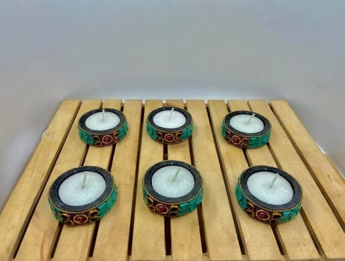 Lakh Work Handcrafted Tealight Holder
Reusable Decorative Tealight
Indian Traditional Home Decor
Handmade Festive Table Accent
Elegant Candlelight Decoration
Uphar Handicrafts