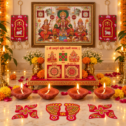 Laxmi Charan and Swastik Diwali decor
Self-adhesive Laxmi Charan Paduka
Self-adhesive Swastik decorative stickers
Traditional Indian festive decoration
Diwali puja and entrance decor
Uphar Handicrafts